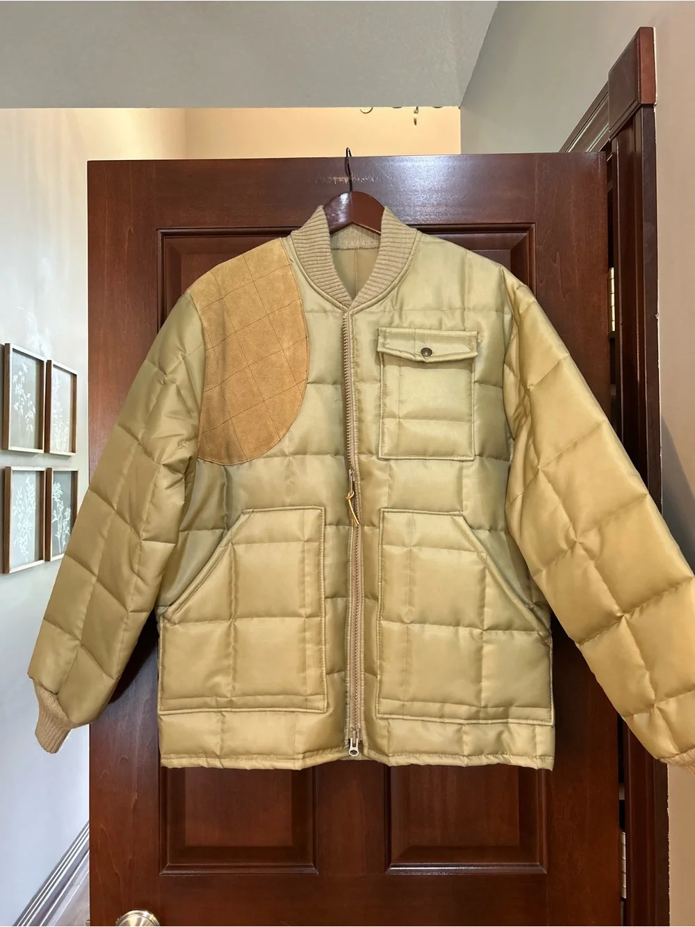 Vintage 10X Men’s Medium Quilted Shooting Hunting Jacket USA Tan Excellent